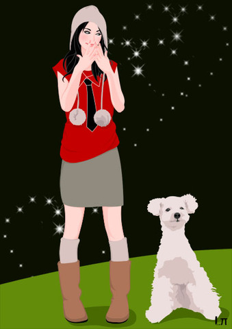 我和狗狗看星星