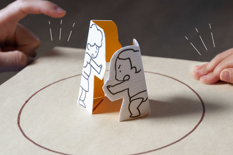 相撲土俵紙娃娃 DIY：紙相撲簡易製作